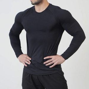 Mens Compression Long Sleeve Rash Guard Fitness Wear Breathable Sports <b>T</b>-<b>shirt</b> with Custom ODM/OEM Print for MMA & <b>BJJ</b> Training - Product Image 4