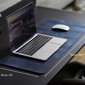 Tapis de bureau de luxe en cuir véritable fait à la main, anti-odeur, durable, antidérapant, surface en cuir de vache lisse pour un espace de travail élégant LDM-0180 - Product Image 1