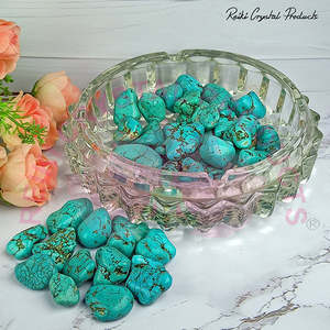 Turquoise Firoza Tumbled <b>Raw</b> Rough Stones for <b>Crystal</b> Decorations - Product Image 3
