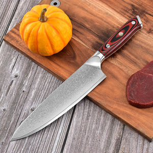 Cuchillo de Cocina de 7 Pulgadas con Hoja de Damasco y Mango G10 con Remaches, Cuchillos de Cocina para Rebanar - Product Image 6