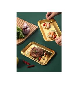 ถาดเสิร์ฟโลหะสำหรับตกแต่งทันสมัยสำหรับเสิร์ฟเครื่องดื่มขนมอบหรือใช้เป็นถาดสำหรับจัดระเบียบห้องที่มีสไตล์ - Product Image 5