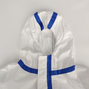 High Quality Breathable Cotton Flame-Retardant Hi Visibility Medical Coveralls for Unisex Elastic Cuffs for Clinic Surgical Use - Product Image 3