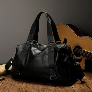 Full Impression Custom LOGO Genuine Leather Travel Weekender Overnight Duffel <b>Bag</b> Gym Sports Tote Duffle <b>Bag</b> for <b>Men</b> Women - Product Image 2