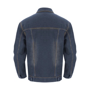 Manteau en coton denim japonais délavé vintage pour homme Veste en jean à col montant surdimensionné avec effet délavé pour homme - Product Image 5