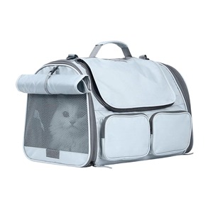 Bolsa de Transporte para Mascotas de Lona Ligera y Duradera, Plegable, Transpirable y Expandible, Transportín Plegable para Gatos y Perros - Product Image 1