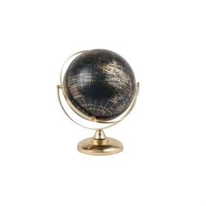 Globo completo Inglés ornamento gabinete Oficina estudio escritorio sala de estar decoración del hogar regalo 14cm diámetro Color negro y dorado - Product Image 5
