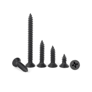 Vis autotaraudeuse M4x10 en acier inoxydable noir à tête fraisée Phillips pour le bois et les meubles - Product Image 1