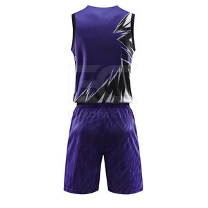 Uniforme de basket-ball personnalisé avec logo, vêtements de sport pour hommes, uniforme de basket-ball personnalisé OEM, séchage rapide - Product Image 3
