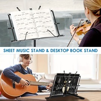 360-degree Angle Adjustment Adjustable Violin Guitar Music Stand Portable Foldable Reading Performances Support Sheet With Bag
