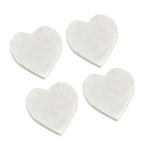 Heart Shaped Natural Marble Tea <b>Coasters</b> for Wholesale | OEM Bulk Heat-Resistant Marble <b>Drink</b> <b>Coasters</b> for Home, Office & Cafes - Product Image 2