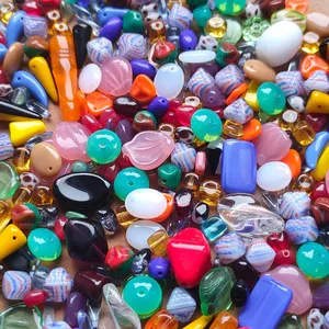 Lámpara de cristal transparente opaca trabajo cuentas de cristal checo mezcla de cuentas de sopa para joyería artesanal cuentas de y 8mm Negro Azul Rojo - Product Image 1