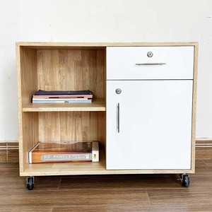 Natural Wood 80x40x65cm Mobile <b>Storage</b> <b>Locker</b> TCN68031 - Product Image 6