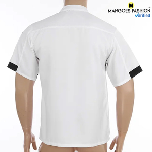 Men's <b>Short</b> <b>Sleeve</b> Chef <b>Jacket</b> Coat Shirt Hotel Restaurant Kitchen - Comfortable Uniform Soft Breathable Fabric Optimal Comfort - Product Image 5