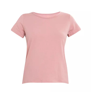 Camiseta ajustada de manga corta para mujer, Cuello clásico con estampado elegante a la moda, algodón suave, ligero, transpirable para el verano - Product Image 2