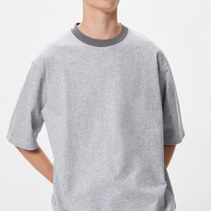 Camisetas al por mayor personalizadas Ringers AIRism de algodón, cuello redondo, estilo oversized. - Product Image 5