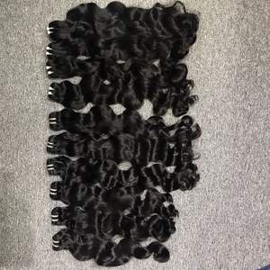 Venta al por mayor cómodo vietnamita Virgen Remy Extensiones de cabello Natural máquina recta doble trama Color negro cabello humano para - Product Image 3