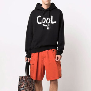 Sudadera con capucha negra Basics de mezcla de algodón para Hombre | Jersey con bolsillo canguro y capucha con cordón ajustable" - Product Image 2