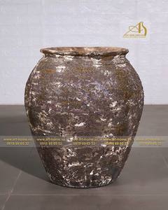 Titanic AT039H50BRA marron moderne en céramique Pots de fleurs jardinières maison jardin décor galvanisé finition crée superbe Mini - Product Image 2