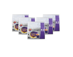 Cápsulas de Chocolate Caliente con Caramelo Cadbury Tassimo x10 (Paquete de 5, Total 50 Bebidas) - Product Image 1