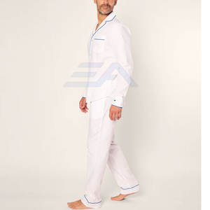 ชุดนอนลำลองผู้ชาย 2 ชิ้น ผ้าโพลีเอสเตอร์/คอตตอน แขนยาว มีกระเป๋า เสื้อผ้าฤดูหนาว ระบายอากาศได้ดี - Product Image 3