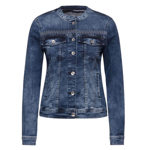 Chaqueta Vaquera Holgada de Mezclilla para Mujer, Ajustada, Transpirable, de Invierno, Manga Larga, Azul Oscuro, Holgada, de Algodón - Product Image 6