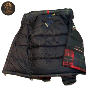 Chaqueta Acolchada con Capucha Ecológica para Hombre, Chaqueta de Lona con Tela Reciclada, Abrigo Acolchado, OEM/ODM, Ropa Casual de Invierno Sostenible - Product Image 3