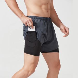 Nuevo diseño Gimnasio Hombres 5 pulgadas Nylon Hombres Bolsillos con cremallera con forro Pantalones cortos de entrenamiento para correr Envío DDP - Product Image 4