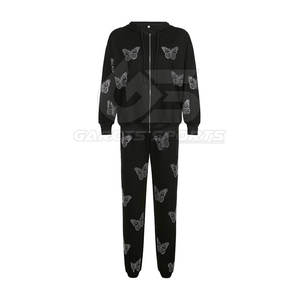 <b>Rhinestone</b> Tracksuit Set Glitter Embellished <b>Jacket</b> and Joggers Mens <b>Rhinestone</b> Tracksuit Trendy Street Style Outfit - Product Image 1