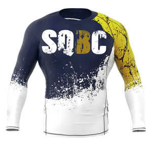 New OEM Accept Neck Long Sleeve Lightweight <b>Rash</b> <b>Guard</b> UV50+ Protection for MMA Training Customized Logo Printing High Quality - Product Image 2