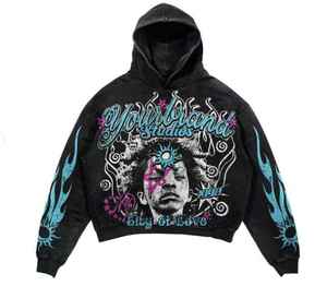 High Quality DTG DTF Printing <b>Hooded</b> Sweatshirt Custom Logo Design Fashion Unisex Casual Pullover Hoodie - Product Image 5