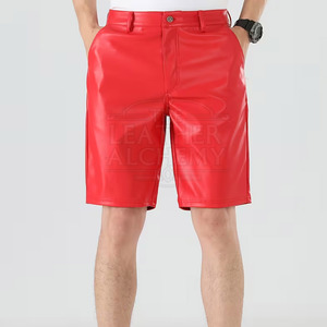 New Design <b>Men</b> <b>Leather</b> <b>Shorts</b> With Soft Premium Material Comfortable Fit Durable Design Smooth Texture - Product Image 4