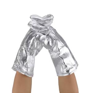 Guantes de cuero de vaca de calidad superior Papel de aluminio Piel de cabra Industrial Heavy Duty XL Guantes de seguridad de soldadura Tig Resistentes al fuego - Product Image 2