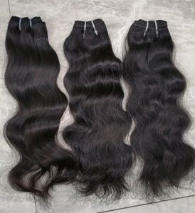 Paquetes de cabello ondulado de cuerpo indio negro Natural virgen 100%, grado de cabello Remy suave, proveedor directo, sin productos químicos, sin enredos, Onda de agua - Product Image 6