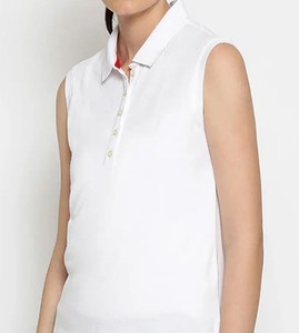 Venta al por mayor de las mujeres de moda sin mangas Polo camiseta de moda de patrón sólido de punto de estilo Casual Venta en línea - Product Image 1