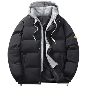 Chaqueta de Invierno Urbana Ligera de Lona para Hombre, Impermeable, Transpirable, con Capucha, Cierre de Cremallera, Estilo Frontal, Múltiples Protecciones Contra el Viento - Product Image 1