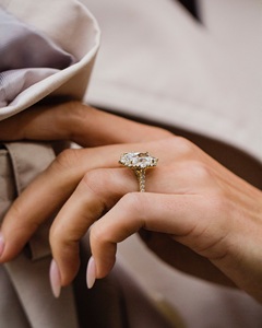 10x7มม. แหวนหมั้นรัศมีสีขาวสว่างตัด | แหวนเงินผู้หญิงเครื่องประดับแต่งงานเจ้าสาว CZ - Product Image 2