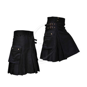 กระโปรงผ้าฝ้ายจับจีบสำหรับผู้ชายสไตล์สก็อตแบบดั้งเดิมโลโก้แฟชั่นลำลองแบบออกแบบได้ตามต้องการ - Product Image 1