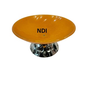 Eco-Friendly Metal Fruit Bowl <b>Rounded</b> Shape <b>Dining</b> <b>Table</b> <b>Top</b> Centerpiece Enamel Finishing Fruit Server Bowl Catering Item - Product Image 1