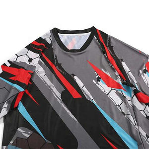 เสื้อแข่งมอเตอร์ครอส น้ำหนักเบา ผลิตจากโพลีเอสเตอร์/ตาข่าย 100% ออกแบบตามสั่ง เสื้อแข่งมอเตอร์ครอสแขนยาว ขายส่ง - Product Image 2