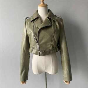 Chaqueta de cuero corta para mujer Elegante Slim Fit Short Prendas de abrigo Moda Abrigo de invierno Chaqueta de cuero corta de moda para mujer - Product Image 5