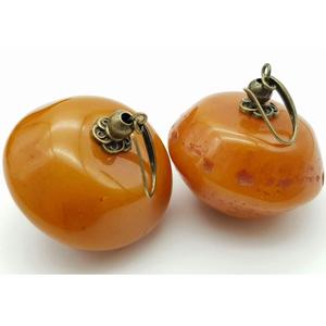 Boucles d'oreilles pendantes artisanales de luxe en résine colorée personnalisée, peintes à la main, design unique, haute qualité, finition polie, pour femme, tendance - Product Image 1