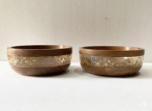 Juego de Vajilla de Madera de Acacia y Resina Ecológica de Lujo, Fruteros de Diseño para el Hogar, Fiestas y Restaurantes - Product Image 4