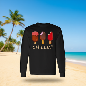 Camiseta de Manga Larga de Verano con Diseño Gráfico Novedoso de Helados, Producto Promocional - Product Image 1