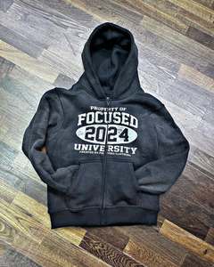 Sudadera con capucha unisex con cremallera y forro polar de peso pesado, ropa de calle personalizada de fabricantes para hombre, estilo de invierno con estampado de pantalla de secado rápido - Product Image 1