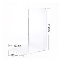 Porte-livres en acrylique en forme de L minimaliste, organisateur de livres transparent, support décoratif