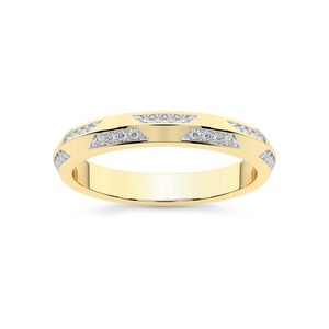 Bague large unique en diamants de laboratoire 0,17 ct TW en or massif 14 carats, couleur FG, clarté VS, 28 diamants, très demandée - Product Image 2