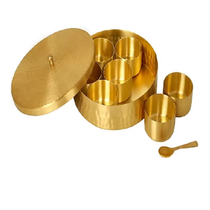 Boîtes à épices en laiton personnalisables en gros pour offrir en cadeau, durables, écologiques, étanches, de qualité supérieure, arrivée tendance - Product Image 3