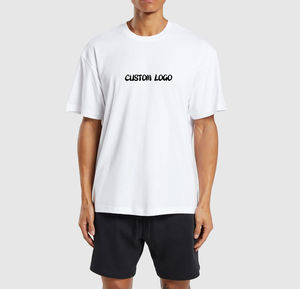 เสื้อยืดโอเวอร์ไซส์ผ้าฝ้ายระบายอากาศลายสก็อตสำหรับผู้ชายไซส์พลัสแบบสั่งทำพิเศษ คุณภาพสูง คอกลม - Product Image 1