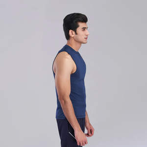 Camiseta sin Mangas Deportiva para Hombre, Talla Grande, Negra y Blanca, de Alta Calidad, OEM, Tejida, 100% Algodón, para Fisicoculturismo y Fitness, 2026 - Product Image 5