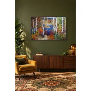 Impression sur toile Fida Blue Lake Among Birch Trees - Product Image 2